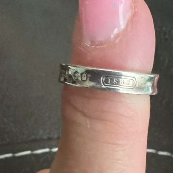 Tiffany Sterling Silver 1837 Ring - Picture 2 of 2